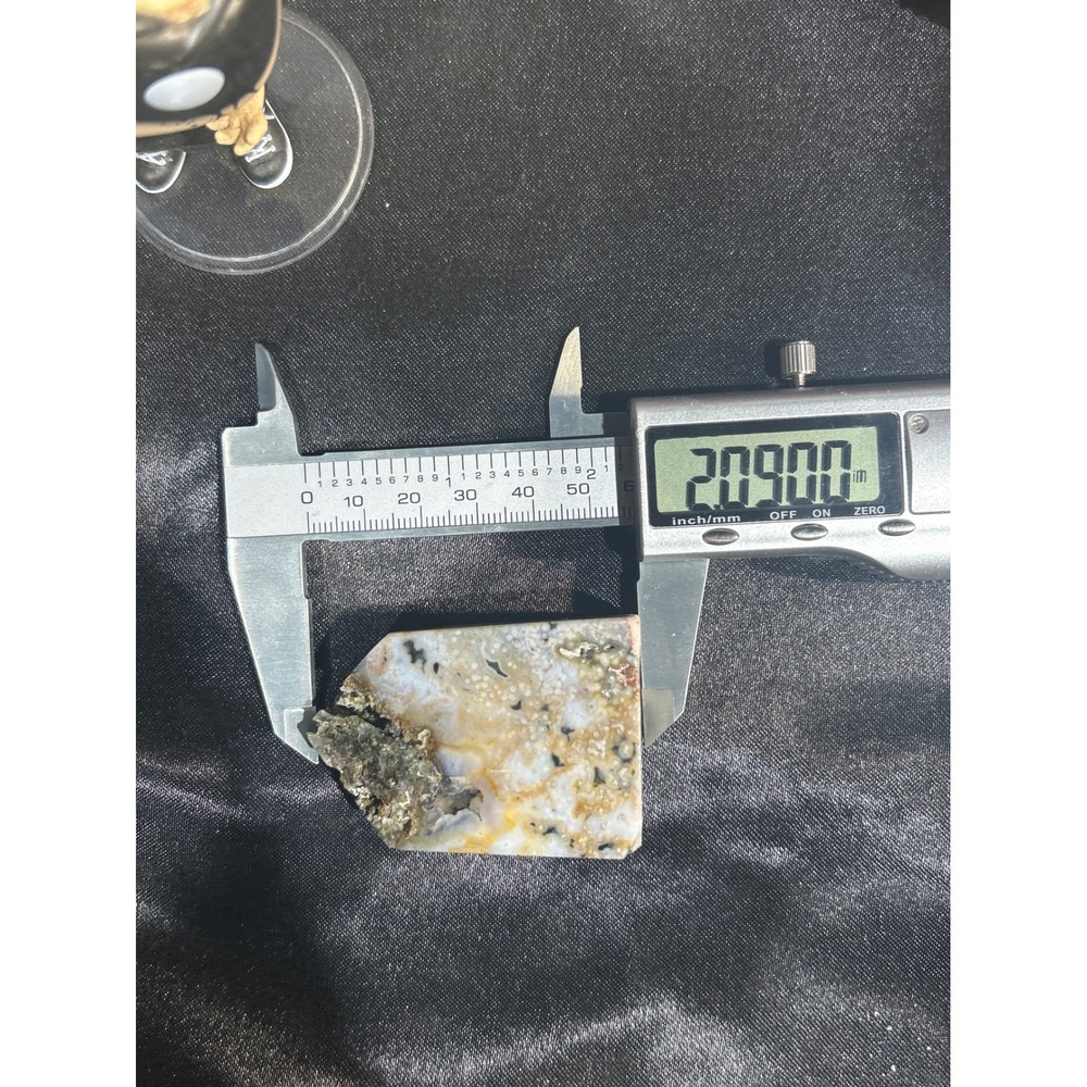 Ocean Jasper Tower Crystal Point Polished Stone with Druzy Pocket 2.09" #44 - Picture 5 of 5